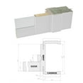 thumbnail image 5 of Pantry Kitchen Lite Door 36 x 80 with Hardware | Quadro 4055 White Silk with Frosted Opaque Glass | Single Panel Frame Trims | Bathroom Bedroom Sturdy Doors, 5 of 5