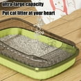 thumbnail image 5 of Cat Litter Box Open Top Large Size | High Sided Spill-Proof Scratch-Resistant PP Plastic | Non-Slip Base | Easy Clean | Includes Matching Scoop | 14.37"x10.63"x4.72" | Multiple Colors, 5 of 6