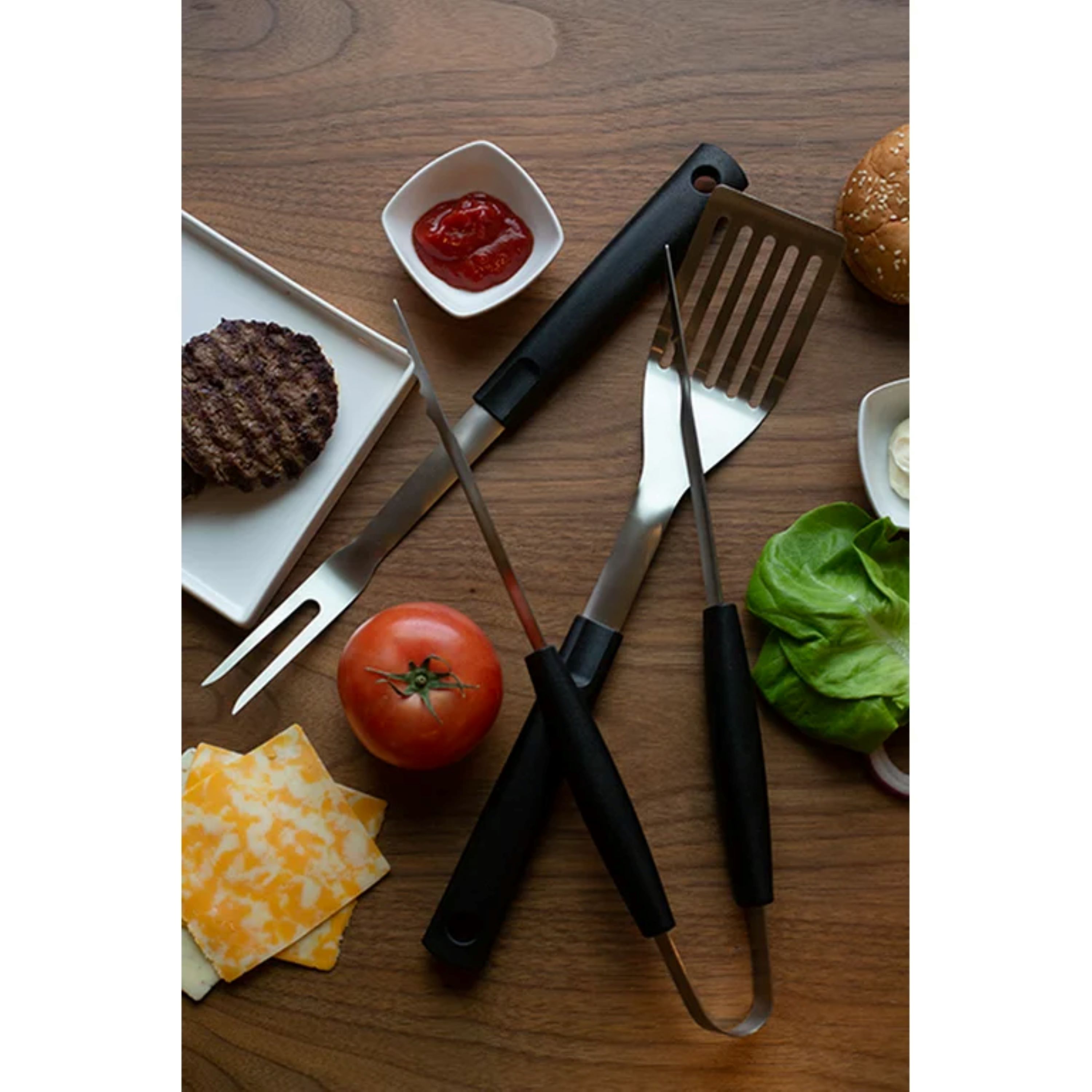 Mainstays 3-Piece Stainless Steel Barbecue Grill Tool Set photo 6