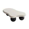 thumbnail image 4 of Noble House 40" Cloud Shaped Coffee Table with Ball Legs, Modern Aesthetic Accent Table for Living Room, White Top Black Legs, 4 of 8