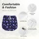 thumbnail image 4 of Balery Skull flower leaf purple Pantalones cortos deportivos para mujer con forro y dos bolsillos, elásticos, para entrenamiento, gimnasio, yoga-X-Large, 4 of 7