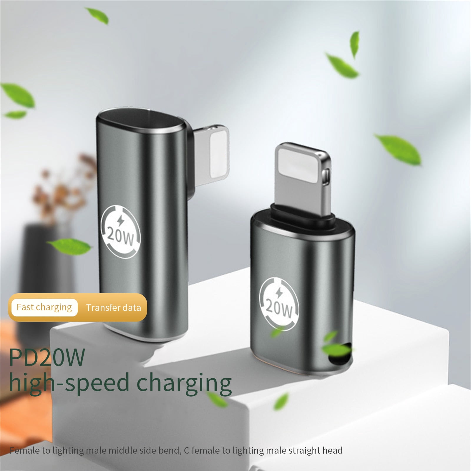 Kyusrd Type-C USB To Lightningers Adapter Lightningers Male To Type-C USB Female Adapter For IOS Device Charging And Data Transmission Connector Port