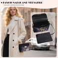 thumbnail image 3 of KUIFORTI Purple Hummingbird Leather Crossbody Bags Soft Portability Medium Flap Crossbody Handbag with Chain Strap Trendy Shoulder Bag for Women for Work Shopping, 3 of 7