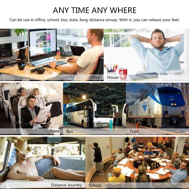 Reposapiés Ajustable Portátil, Hamaca De Algodón Suave Y Nailon Para Viajar En Avión, Autobús, Tren Y Oficina