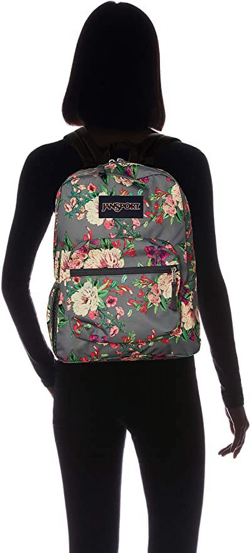 JanSport Cross Town Backpack Grey Bouquet Floral Print Walmart