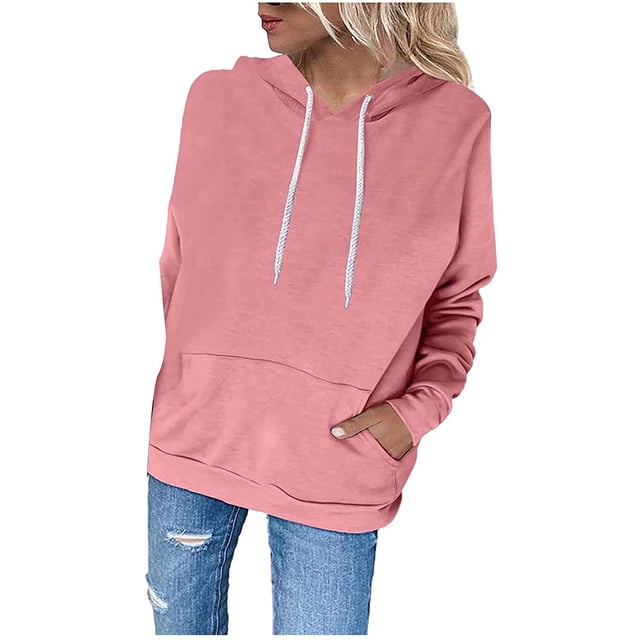 Sudadera con capucha para mujer, manga larga, sudaderas ligeras, bolsillos, abrigo, tops Pompotops gfhjh8076