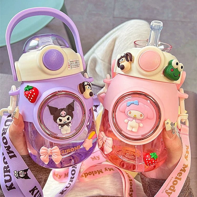820ML Sanrio Water Bottle Kawaii Kuromi Cinnamoroll My Melody