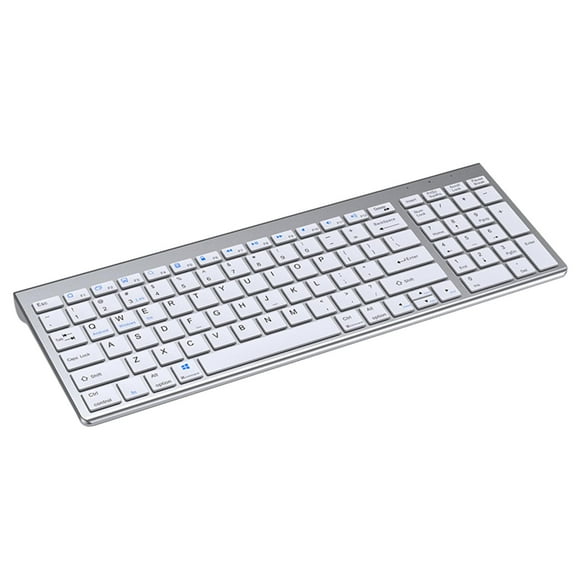 Teclado Inalámbrico Hugo Teclado USB Recargable Plata