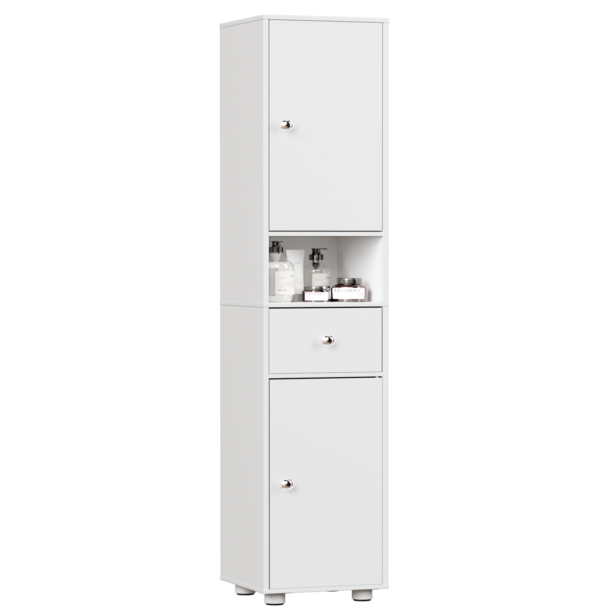 Dalattin 67"H Tall Bathroom Cabinet, Narrow Storage Cabinet Freestanding with 2 Doors & Shelves
