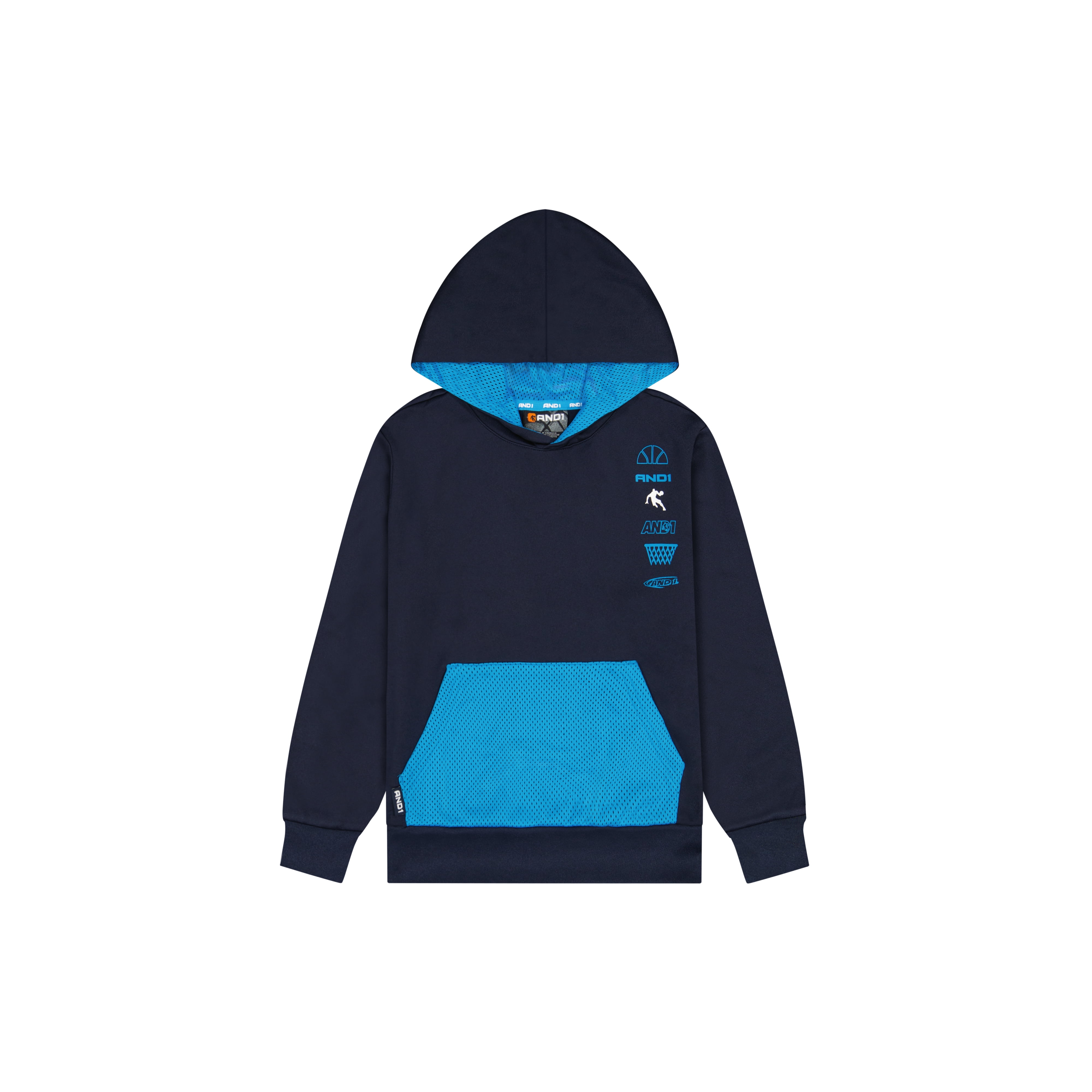 AND1 Boy's Athletic Buzzer Beater Pullover Hoodie, Sizes 4-18