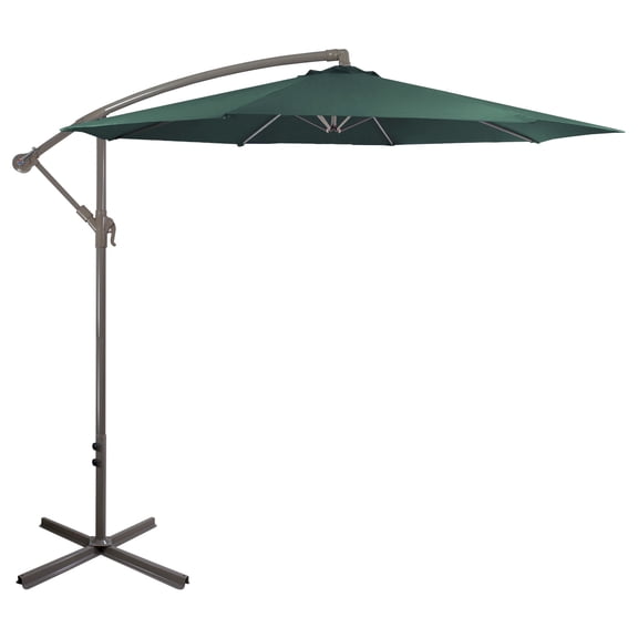 Northlight 10' Outdoor Patio Off-Set Crank and Tilt Umbrella - Green