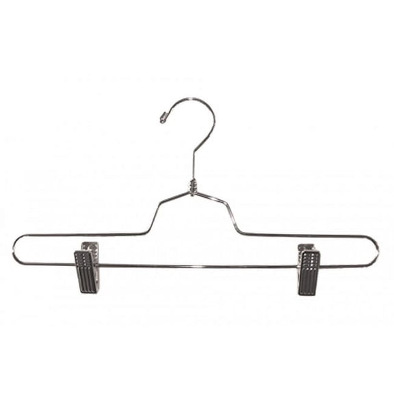 NAHANCO Metal Skirt/Pant Hangers - 14" Chrome - Home Use