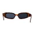 thumbnail image 2 of Lunettes de Soleil Rétro Rectangulaires Étroites pour Femmes avec Lentilles Encastrées Tortue Noir, 2 of 4