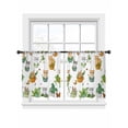 thumbnail image 2 of Sheer Curtains 54 Inches Long, Cute Cartoon Light Filtering Window Curtains for Living Room/Bedroom, Cat Butterfly Spring Floral Botanical Rod Pocket Voile Sheer Curtain Drapes, 52"W x 54"L, 2 Panels, 2 of 8