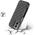 thumbnail image 3 of TJS for Motorola Moto G 5G 2024 Phone Case, [Military Grade] Noble Lined Shockproof Dual Layer Hybrid Protective Cover (Black/Grey), 3 of 6