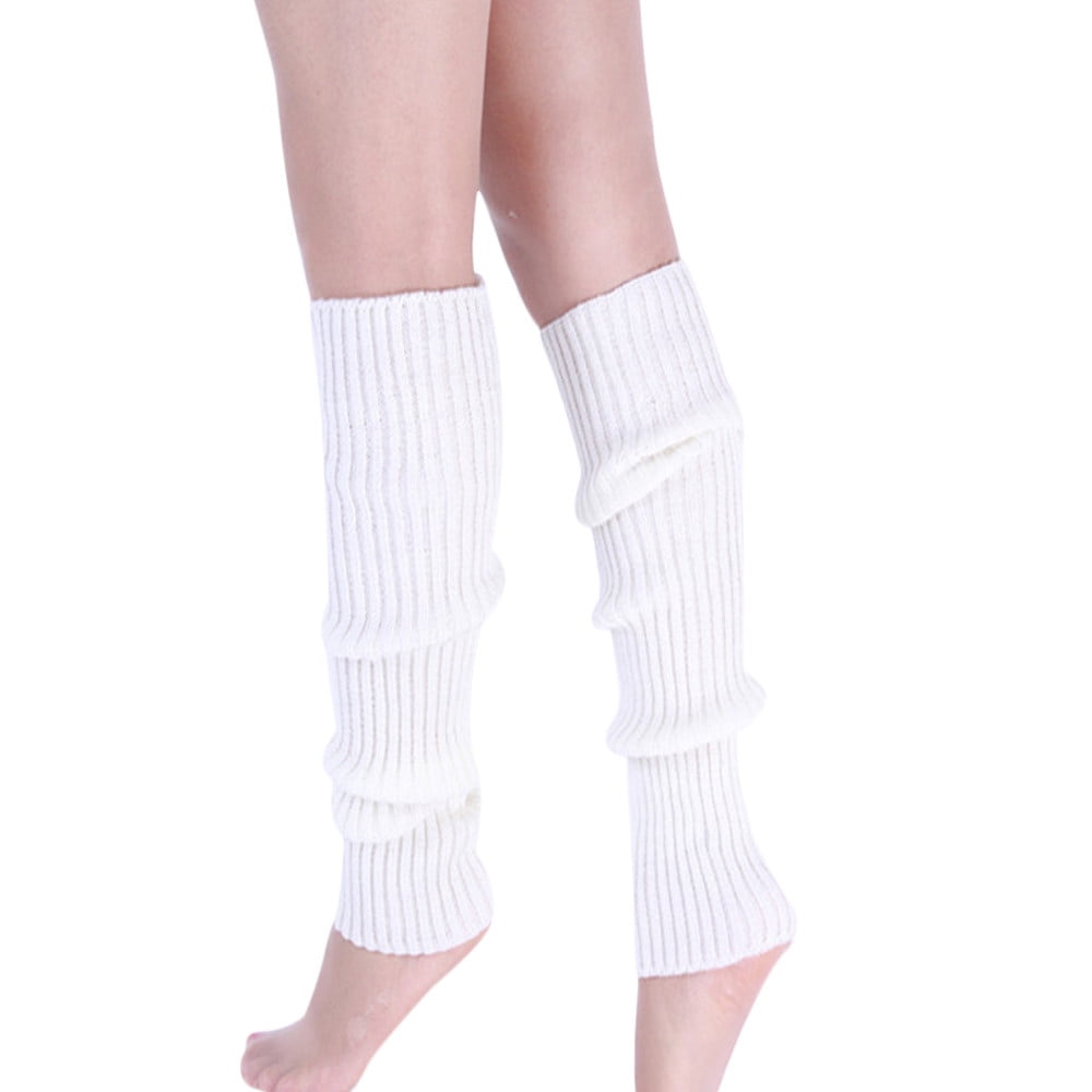 3 Pairs Kawaii Winter Knitted Leg Warmers Knee High Loose Socks