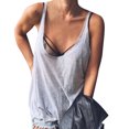 thumbnail image 2 of Joernso Women Casual Solid Color Sleeveless Low-cut Neck Tank Top Loose Cotton Vest, 2 of 8