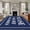 Blue, variant on 3'x5' Area Rugs, Brown Letter Indoor Outdoor Area Rug for Living Room Bedroom, Modern Minimalist White Text Striped Washable Bathroom Rugs Kitchen Floor Carpet Mats Home Decor Aesthetic