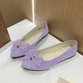 thumbnail image 2 of Women's Slippers Flat Heel Closed Toe Slip-on Loafer Slippers Winter Casual Vintage Indoor Outdoor Flat Bowknot Shoes for Women, 2 of 7