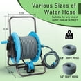 thumbnail image 2 of Ktaxon 22.8 Inch Hose Reel Cart, Blue and Gray Mobile Garden Storage Cart, Outdoor Water Hose Holder (Hose Not Included), 2 of 10