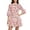 *Red, variant on ClodeEU Women's Polka Dot Print Round Neck 3/4 Bubble Sleeve Waist Tie Ruffle Mini Dress,Elegant Casual Date Party Swing Dress Black,Women's Plus L