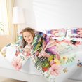 thumbnail image 4 of Feelyou Cartoon Fairy Elf Queen Comforter Set, Jungle Mushroom Flower Bedding Sets, Dreamy Butterfly Animal Reversible Bedding Comforter Set, Super Cozy Room Decor, 3 Pieces, 4 of 8