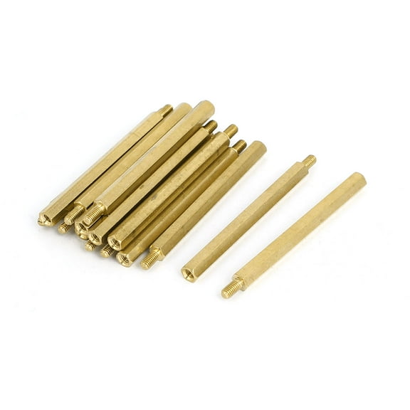 M3 Male/Female Thread Brass Hexagonal PCB Spacer Standoff Support 50mm 6mm 15pcs