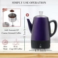 thumbnail image 4 of Moss & Stone 10 Cup Purpale Percolator Coffee Pot Electric, Stainless Steel Coffee Percolator Electric With Keep Warm Function, Classic Perculator Po, 4 of 6