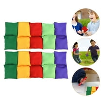 BESTSKY 5 Pieces Small Bean Bags Bulk Mini Colorful Nylon Bean Bags for Throwing Sack Tossing Beanbags Fun Sports