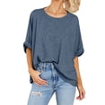 thumbnail image 4 of Short Sleeve Women Oversized T-Shirt Summer Casual Loose Tee Tops, 4 of 6
