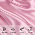 thumbnail image 4 of Satin Body Pillowcase for Hair and Skin, Luxurious and Silky Envelope Closure Body Pillow Cover, Pink, 20" x 54", 2 Pack, 4 of 6