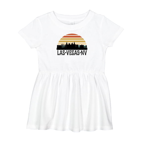 Inktastic Las Vegas Nevada Skyline Retro Girls Baby Dress