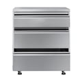 thumbnail image 4 of Pemberly Row 32-inch Stainless Steel Outdoor Kitchen Cabinet with Three Drawers, 4 of 6