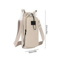 thumbnail image 2 of Generic Adult Crossbody Sling Bag, Solid Print Nylon, Spandex Messenger & Shoulder Bags, Beige, 2 of 6