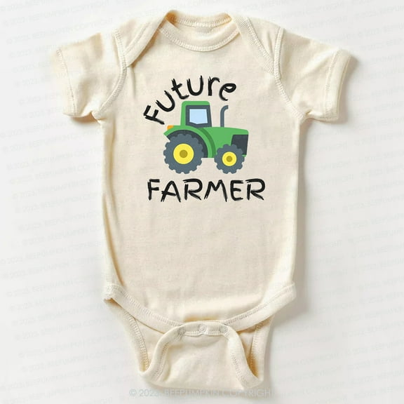 Future Farmer Cute Tractor Baby Bodysuit Cute Baby Onesie, Baby Bodysuit Lat 4424 Cute Baby Onesie, BABY BODYSUIT LAT 4424