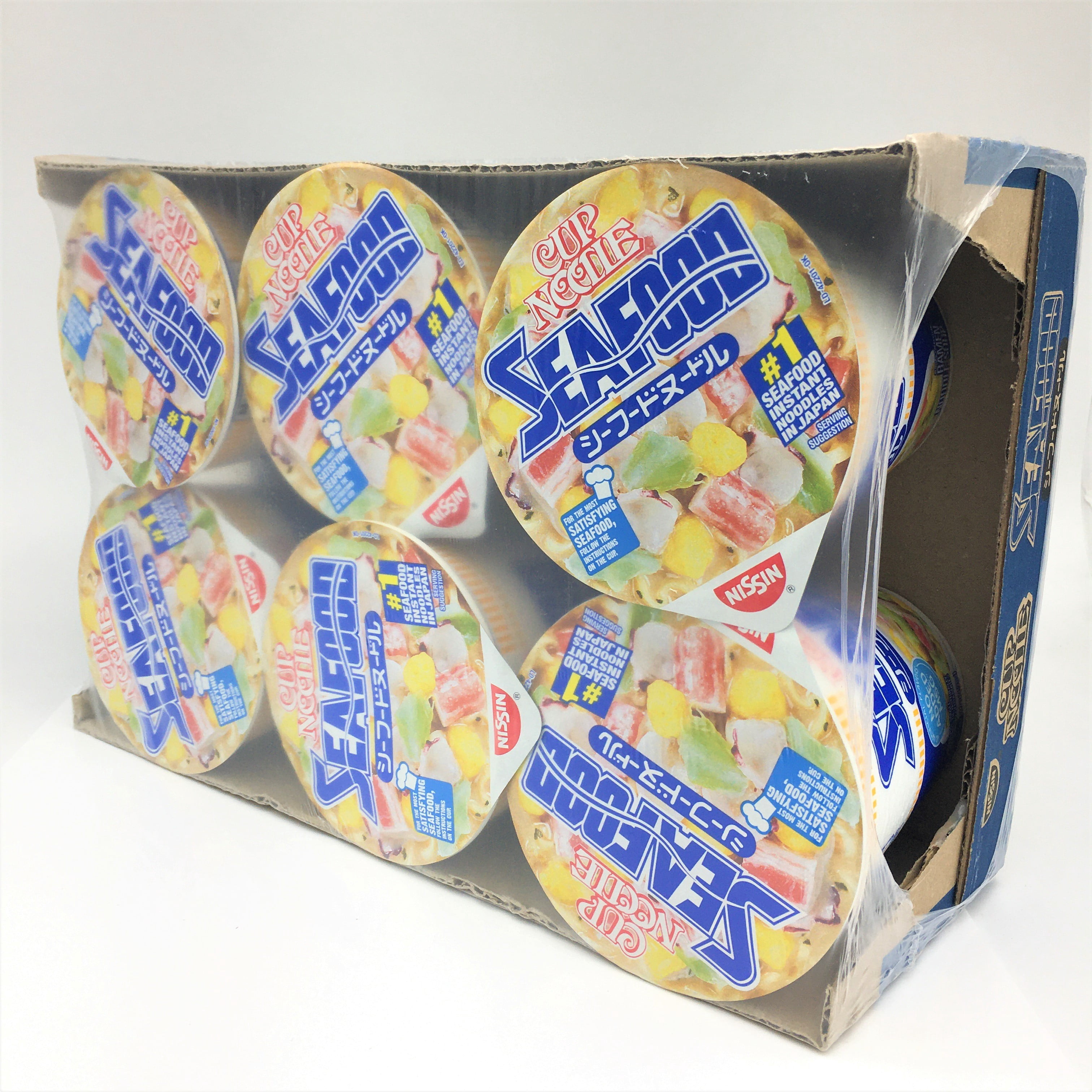 (6 pack) (6 pack) Nissin Foods Cup Noodle Ramen Noodle Soup Seafood, 2.7 oz Cup, Shelf-Stable
