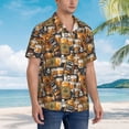 thumbnail image 3 of Pofeuu Vintage Bottles Print Hawaiian Shirt for Men Sleeves Casual Button Down Summer Beach Dress Shirts T-Shirts,Small, 3 of 7