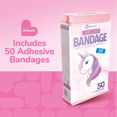 thumbnail image 2 of BioSwiss Bandages, Unicorn Shaped Self Adhesive Bandage, Latex Free Sterile Wound Care, Fun First Aid Kit Supplies for Kids and Adults, 50 Count, 2 of 7