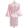 thumbnail image 4 of Sakmal Knee Length Womens Robes Satin Lightweight Sleepwear for Women Cute Pink Ladies Robe M, 4 of 6