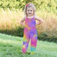 thumbnail image 2 of KyCheLot Summer Jumpsuit for Girls Spaghetti Strap Tie Dye Printed Loose Long Pant with Pockets 1-6 Years, 2 of 5