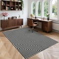 thumbnail image 5 of FairOnly 10'x13'Black Modern Geometric Area Rug Machine Washable Low Pile Non Slip Stain Resistant Indoor Rug for Living Room Dining Room Bedroom, 5 of 8