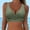 #Army Green, variant on plus size swimsuit for women Women Lace Up Swimwear Tops Underwire Full Coverage Bikini Top Push Up Swim Crop Top Tie Back Bathing Suit Tops swim suits for women Yellow + M