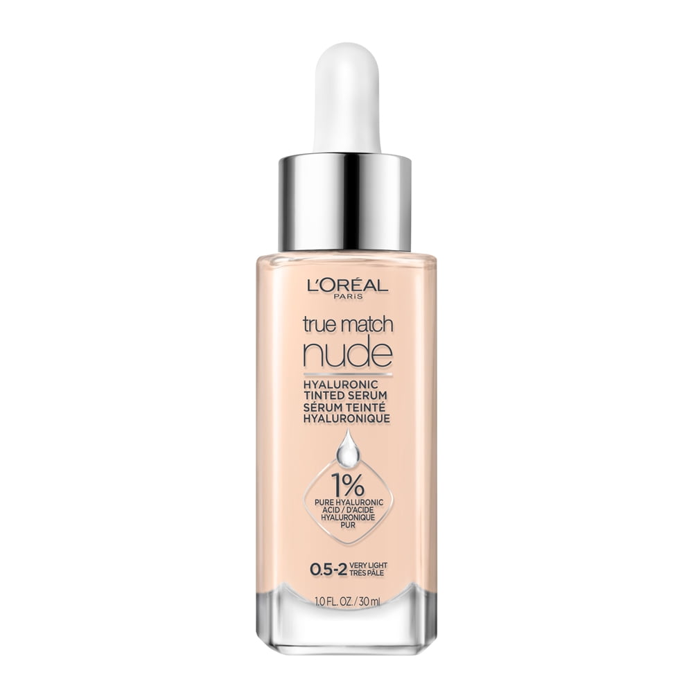 L'Oreal Paris True Match Hyaluronic Tinted Serum Makeup Skincare Hybrid, Very Light 0.52, 1 fl