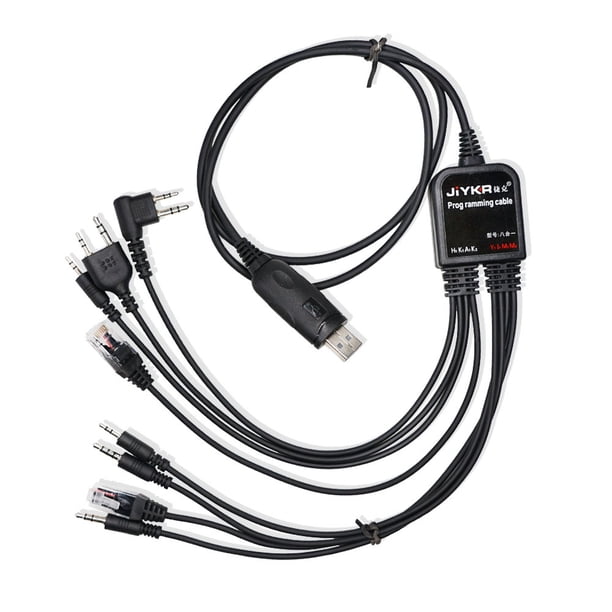 Accesorios de radio de comunicación 8 en 1 cable de programación usb para radios de mano baofeng