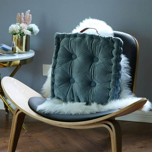 XWSHYW Almohada Cojín para Silla de Color Sólido, Cojín Acolchado Suave y Grueso para Silla, Cojín para Suelo para Cocina, Sillas de Comedor, Cojín para Silla de Patio