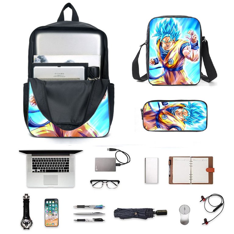 Dragon Ball School Polyester Backpack Bag+Pencil Case Children's Backpack  Schoolbag Boys Girls