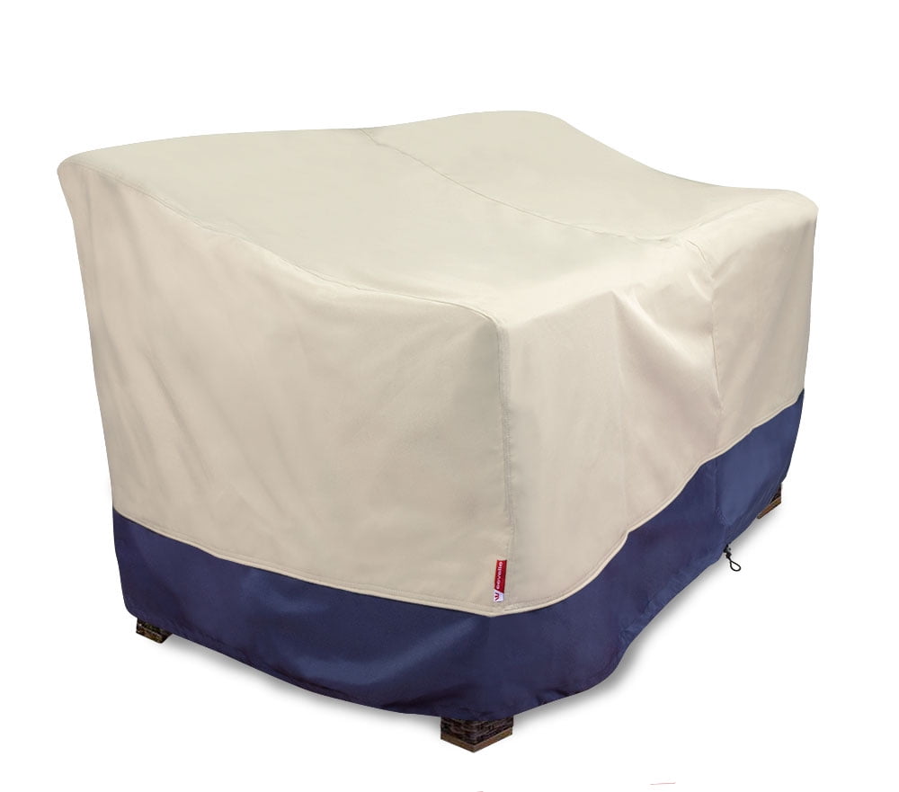 Accent Bench Loveseat Cover By Eevelle | Khaki Navy by Eevelle