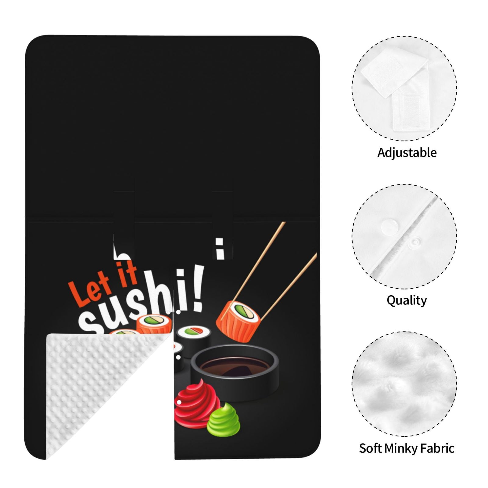 Car Seat Cover Baby - Sushi (2) Breathable Infant Car Seat Cover for Baby Carseat, Lightweight Comfort Baby Essentials Must Haves Newborn Stuff for Girl Boy