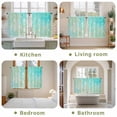thumbnail image 6 of Aqua Green Tier Curtains, Watercolor Colorful Ombre Abstract Floral Art Light Filtering Kitchen Curtains, 2Pcs Rod Pocket Half Window Treatments Panels for Sink Cafe Cabinet Basement 27.5x45 Inches, 6 of 9