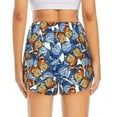 thumbnail image 3 of Picia Colorful Butterfly1 Pattern Women's 2 in 1 Athletic Running Shorts High Waisted Workout Casual Gym Sweat Shorts with Comfy Liner Zipper Pockets-Large, 3 of 9